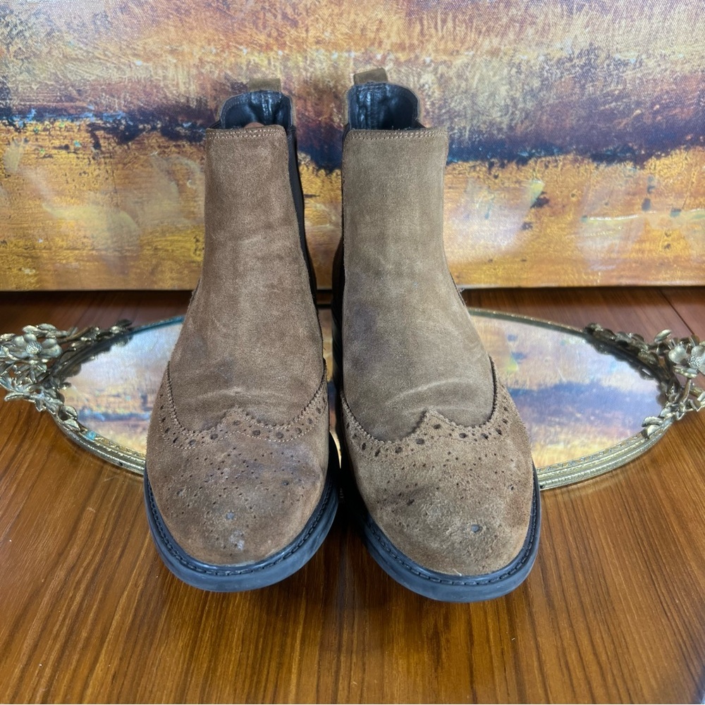 Jonak Women’s Chelsea Boots Brown Suede Size 38 Good Condition